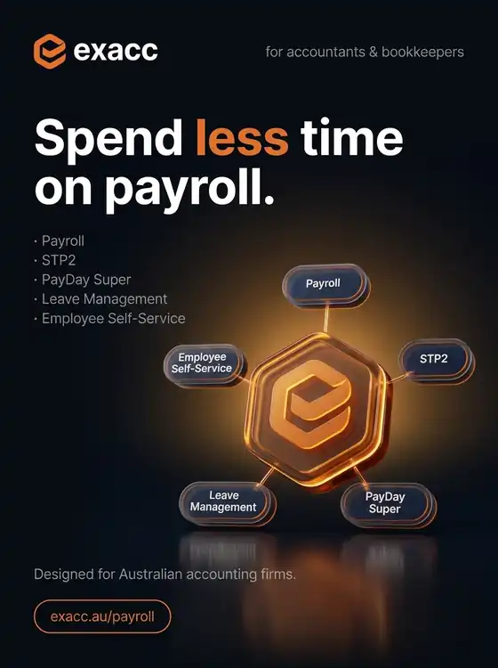 exacc — sześciokąt z modułami payrollu