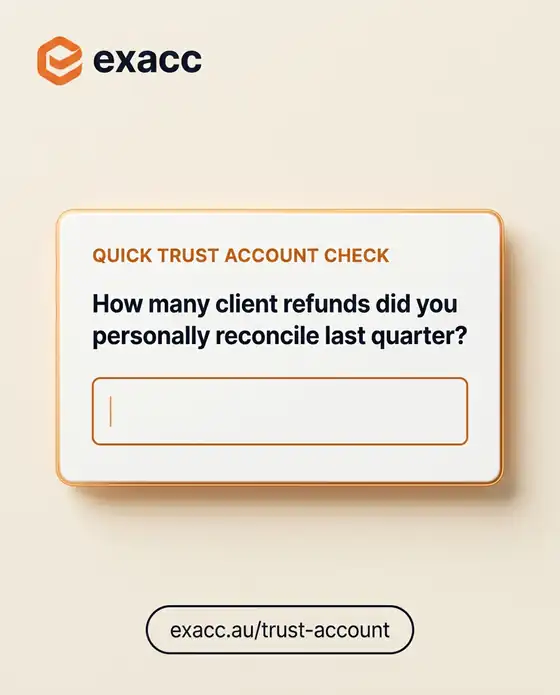 exacc — jasna karta Quick trust account check